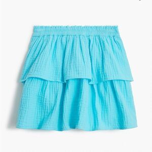 J.Crew- Crew Cuts Girls' gauze‎ skirt Water Pk BLUE S 6-7 NWT IN PACKAGING